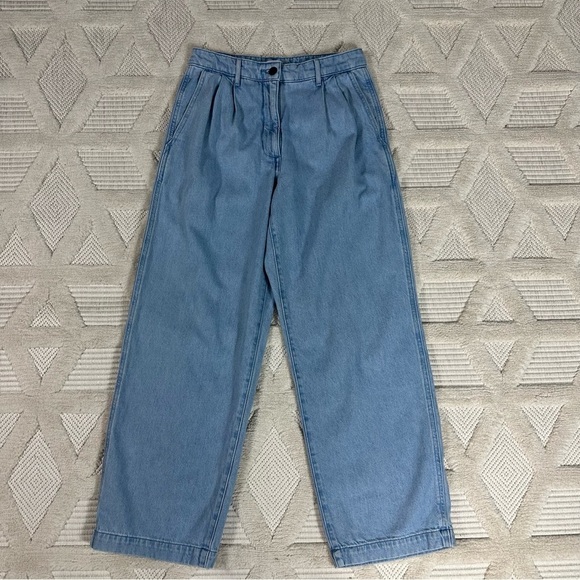 Aritzia Wilfred Free Jeans Sz 8 High Waist Wide Leg - Picture 7 of 15